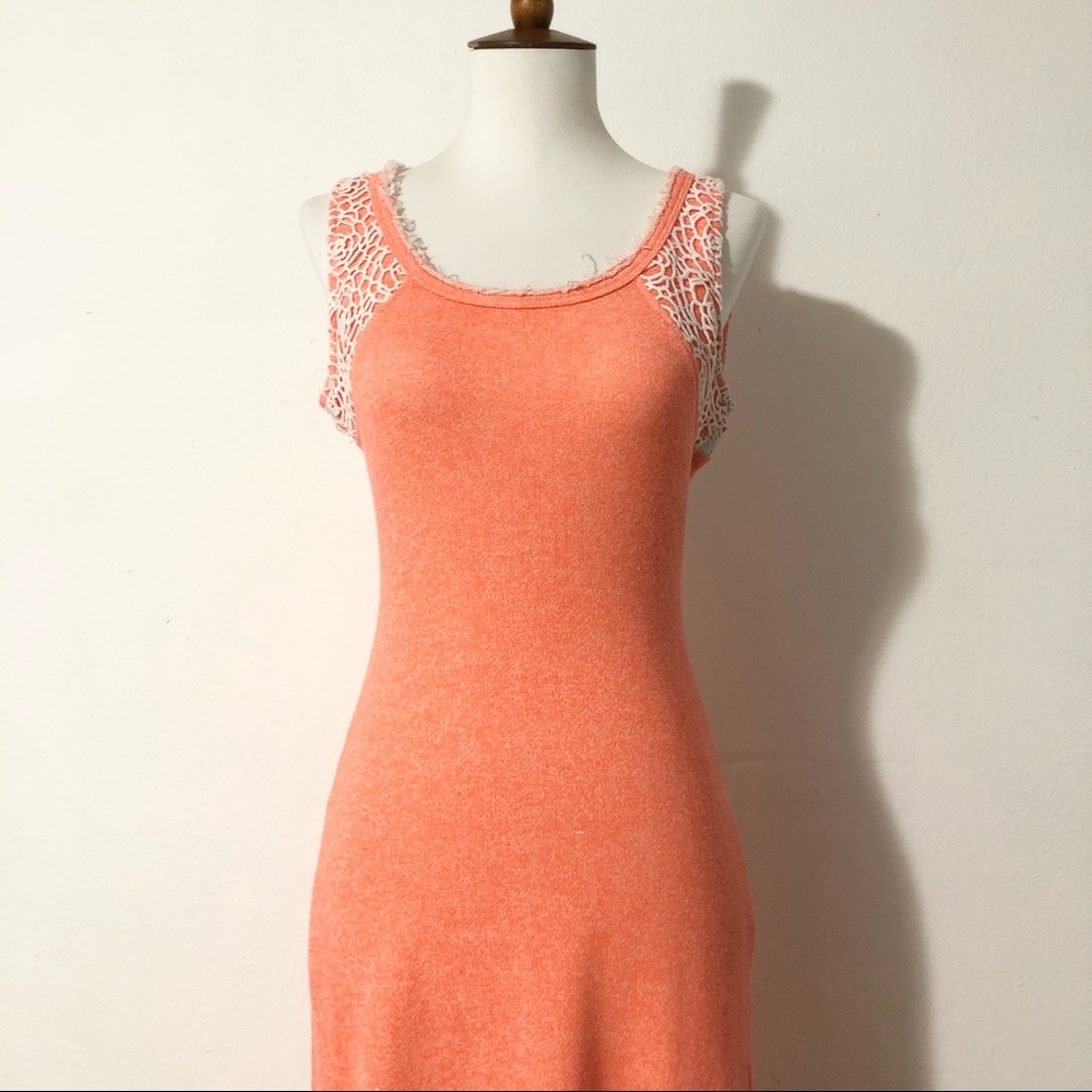 GUESS Peach Maxi Dress - Picture 1 of 7